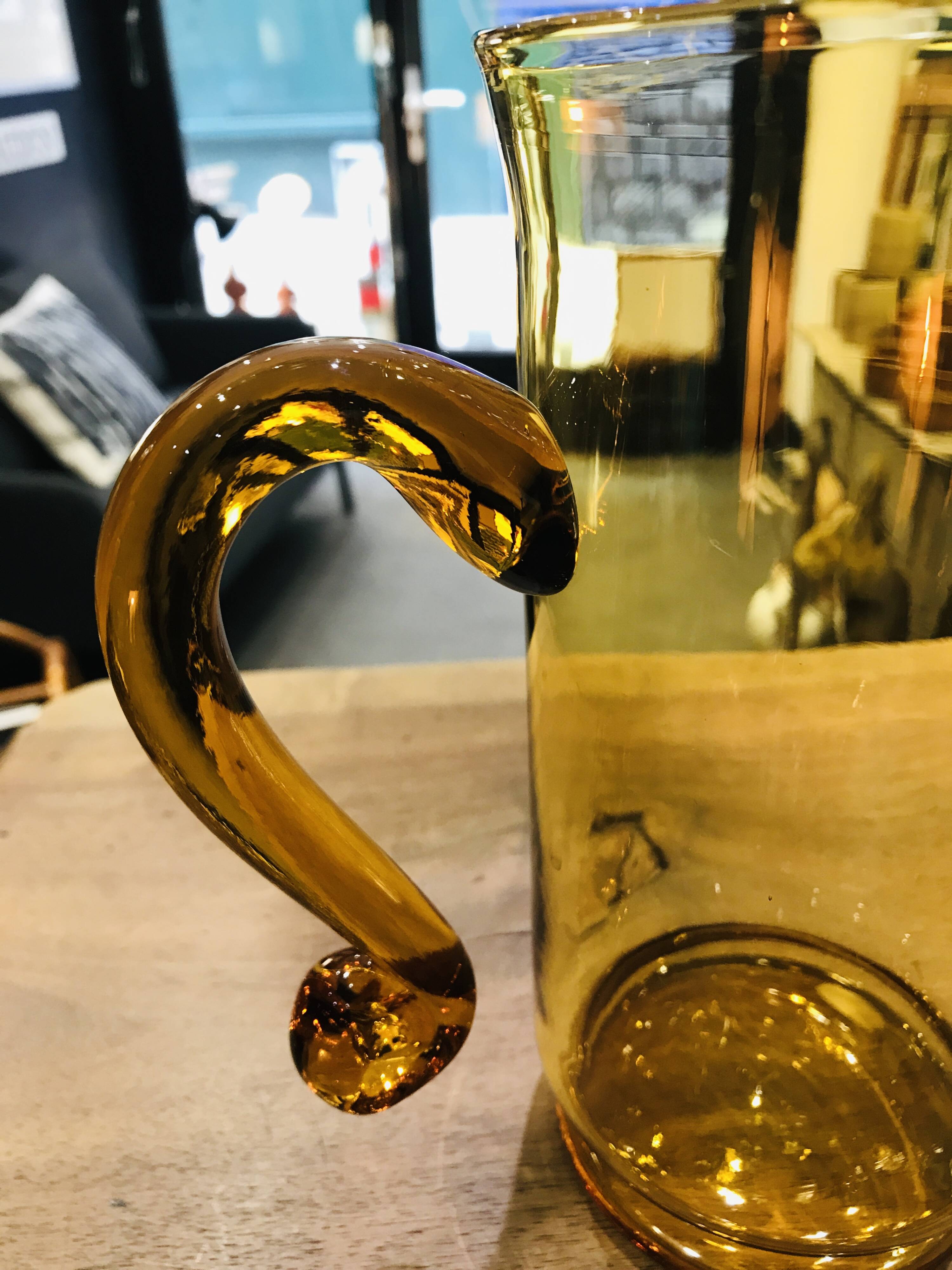 Blown glass pitcher Poland