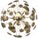 Hand-made brass cap sputnik chandelier