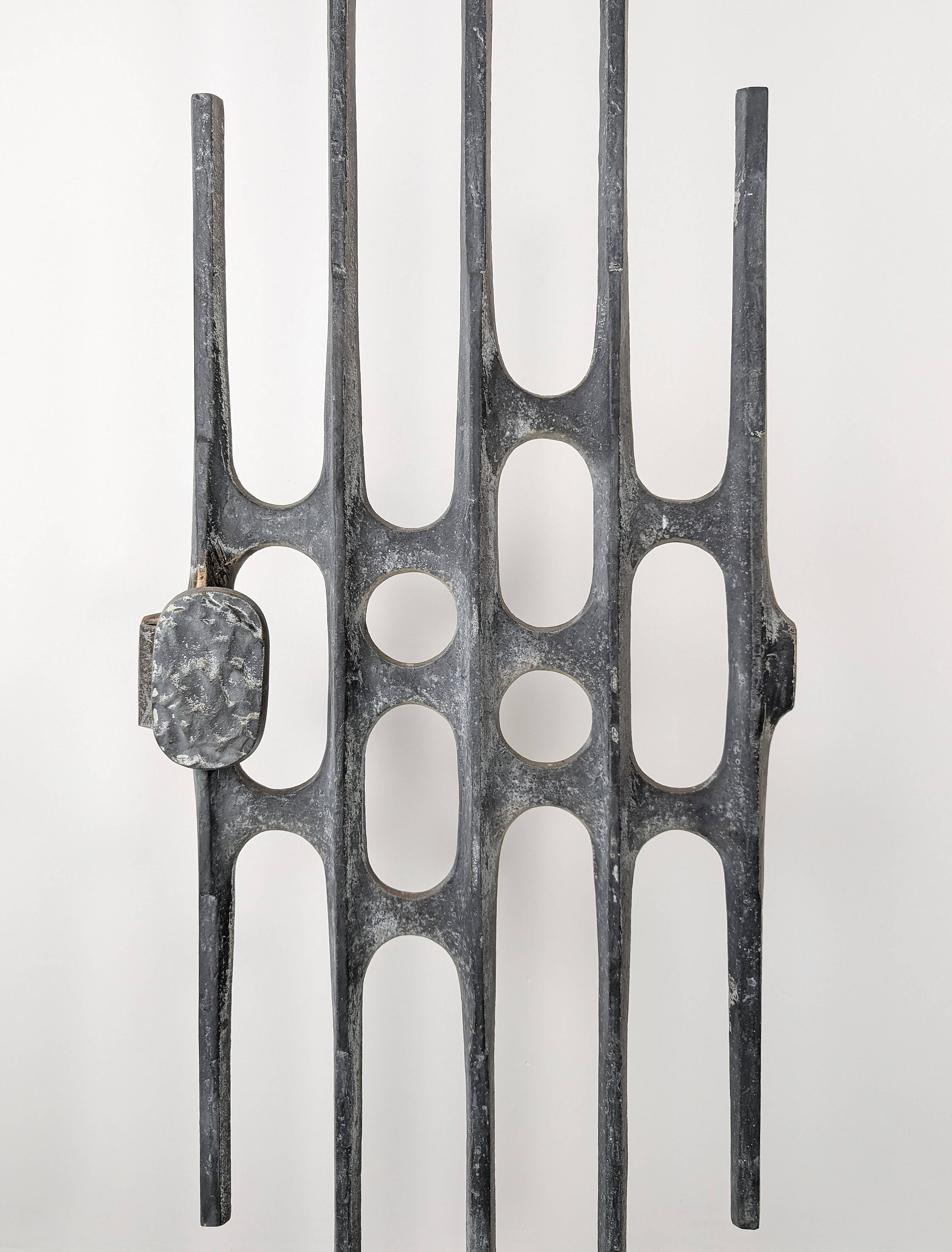 Brutalist Cast Aluminum Door Panel, 1960s