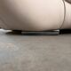 Rounded off-white leather sofa