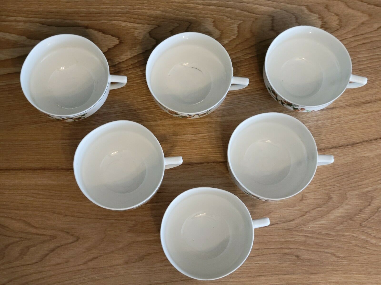 6 old coffee cups tea Raynaud R&C Cie company Limoges France