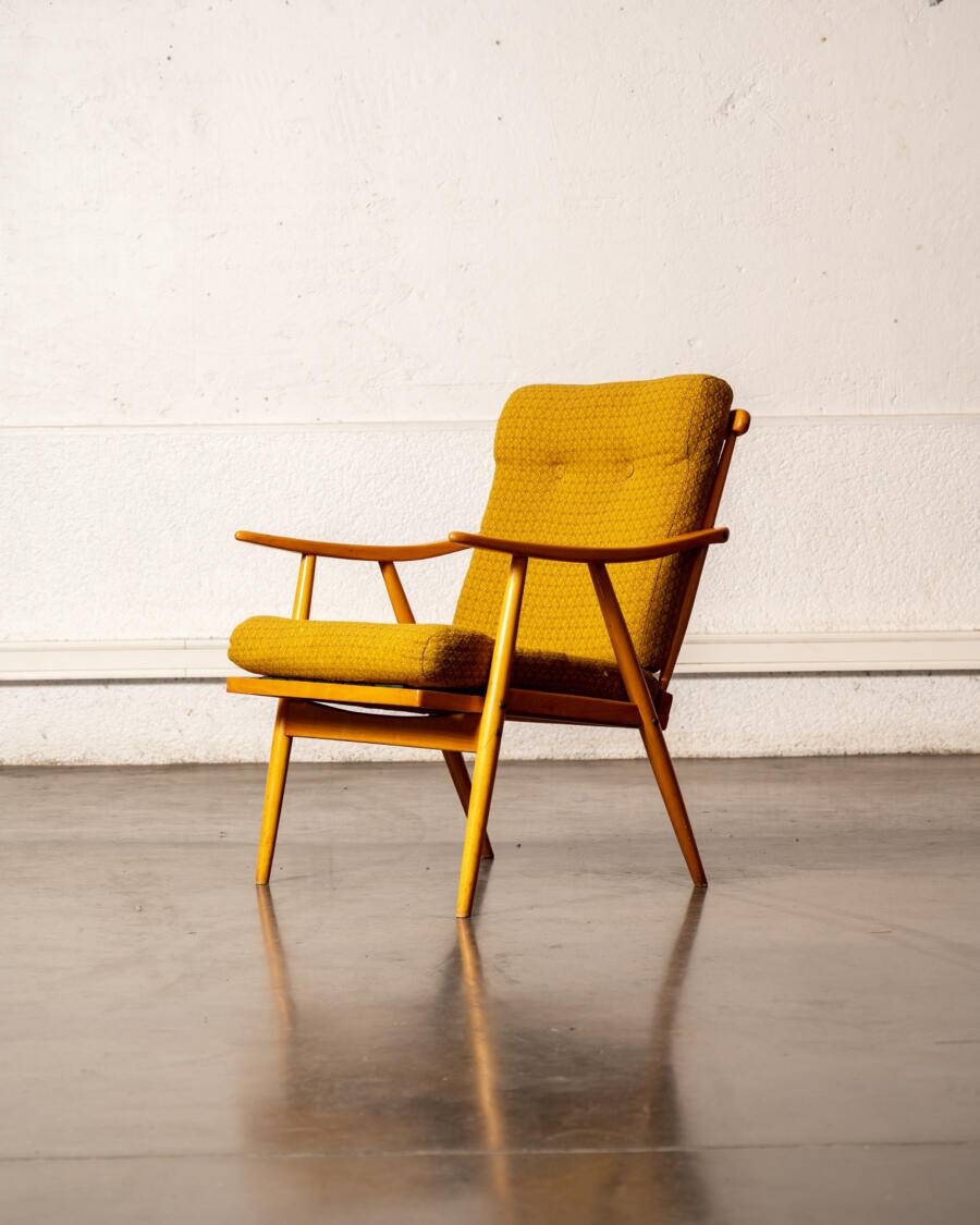 Boomerang armchair, original fabric