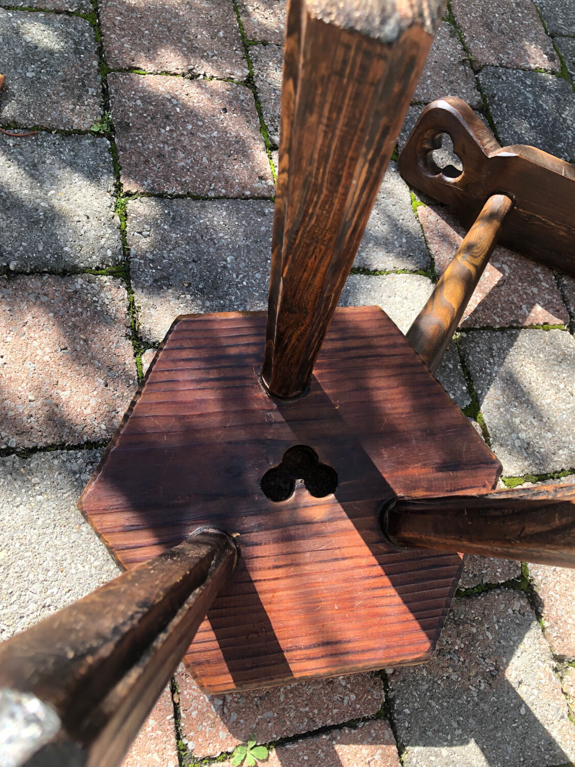 Brutalist chairs and stool