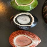 Set of 3 birds signed Michel Caugant