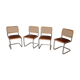 4 chaises Cesca B32 de Marcel Breuer années 70