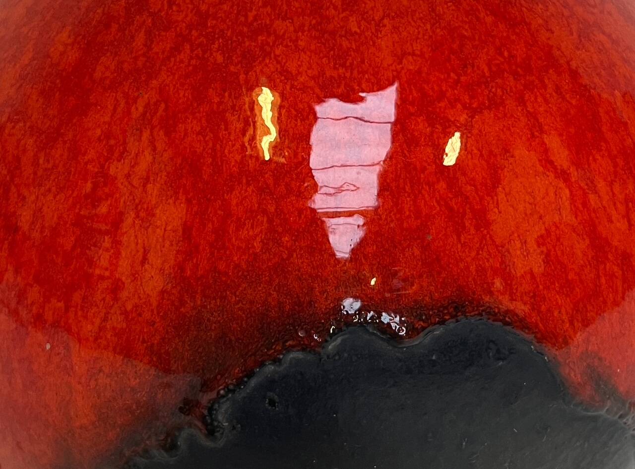 Spherical ceramic lamp in West Germany style, 1960s