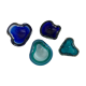 Mid century design set of 4 blue murano glass bowls , 1970's