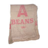 Transport of beans in Burlap bag