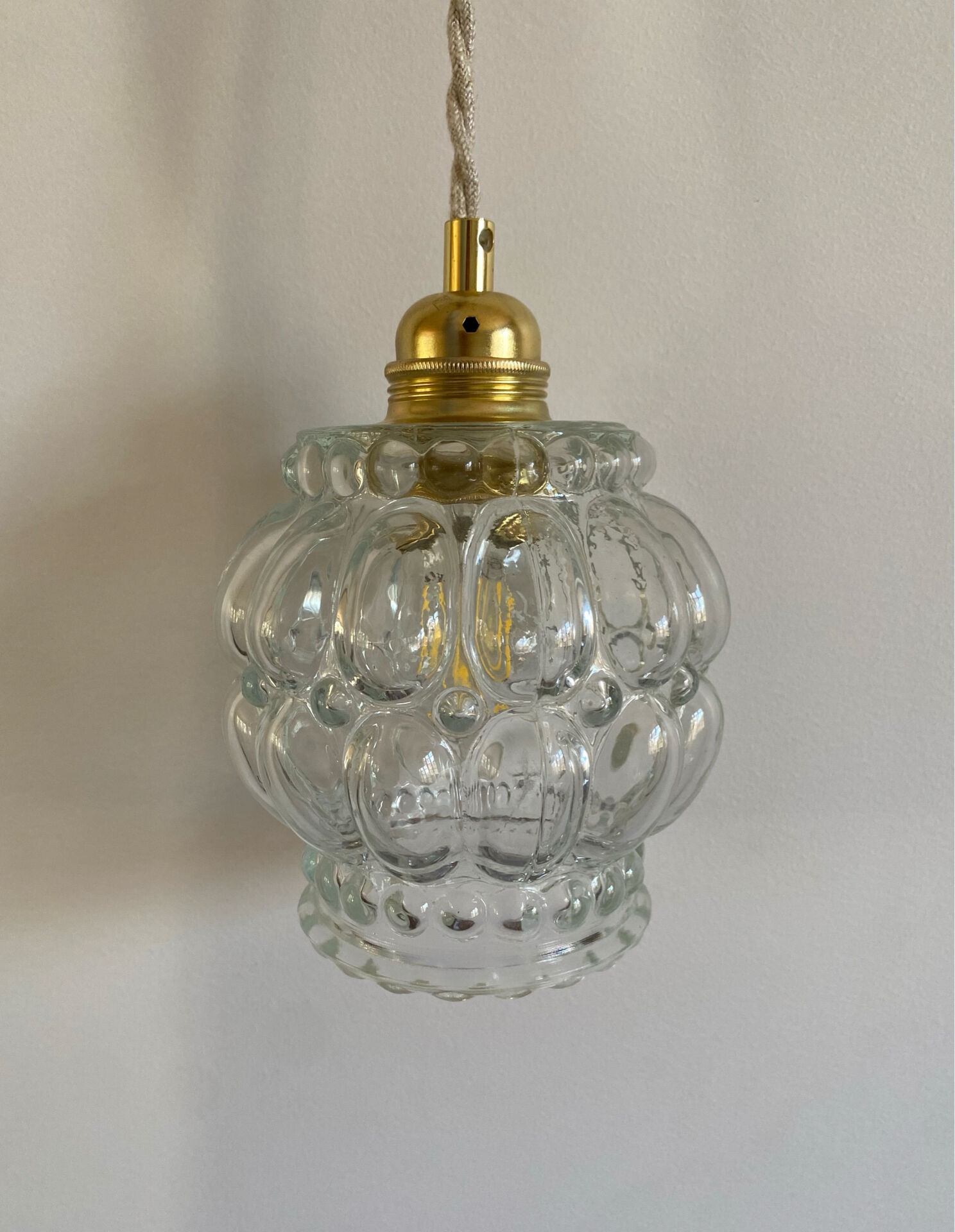 Vintage glass globe lamp