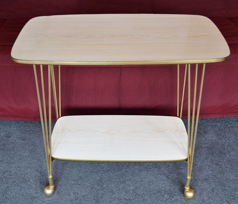 Table service in formica on wheels - the 50s 60s vintage