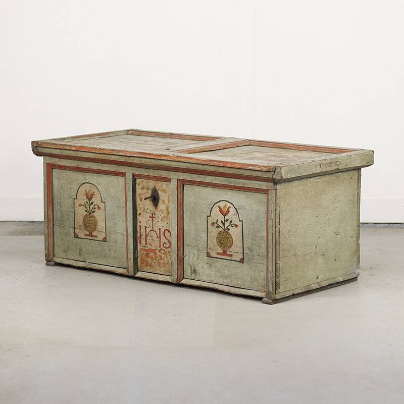 Painted Folk Art Bridal Trunk