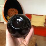 Vase soliflore verre soufflé à la bouche violet col recourbé