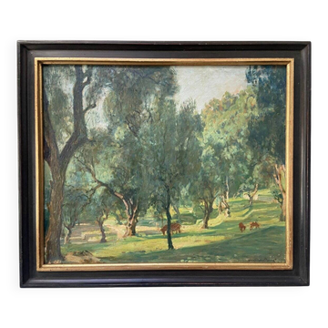 Octave Denis Victor Guillonnet (1872 - 1967) The Olive Trees,