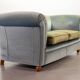 Chesterfield Duotone 2-Seat Sofa in Frosted Blue & Green Velvet 1950s
