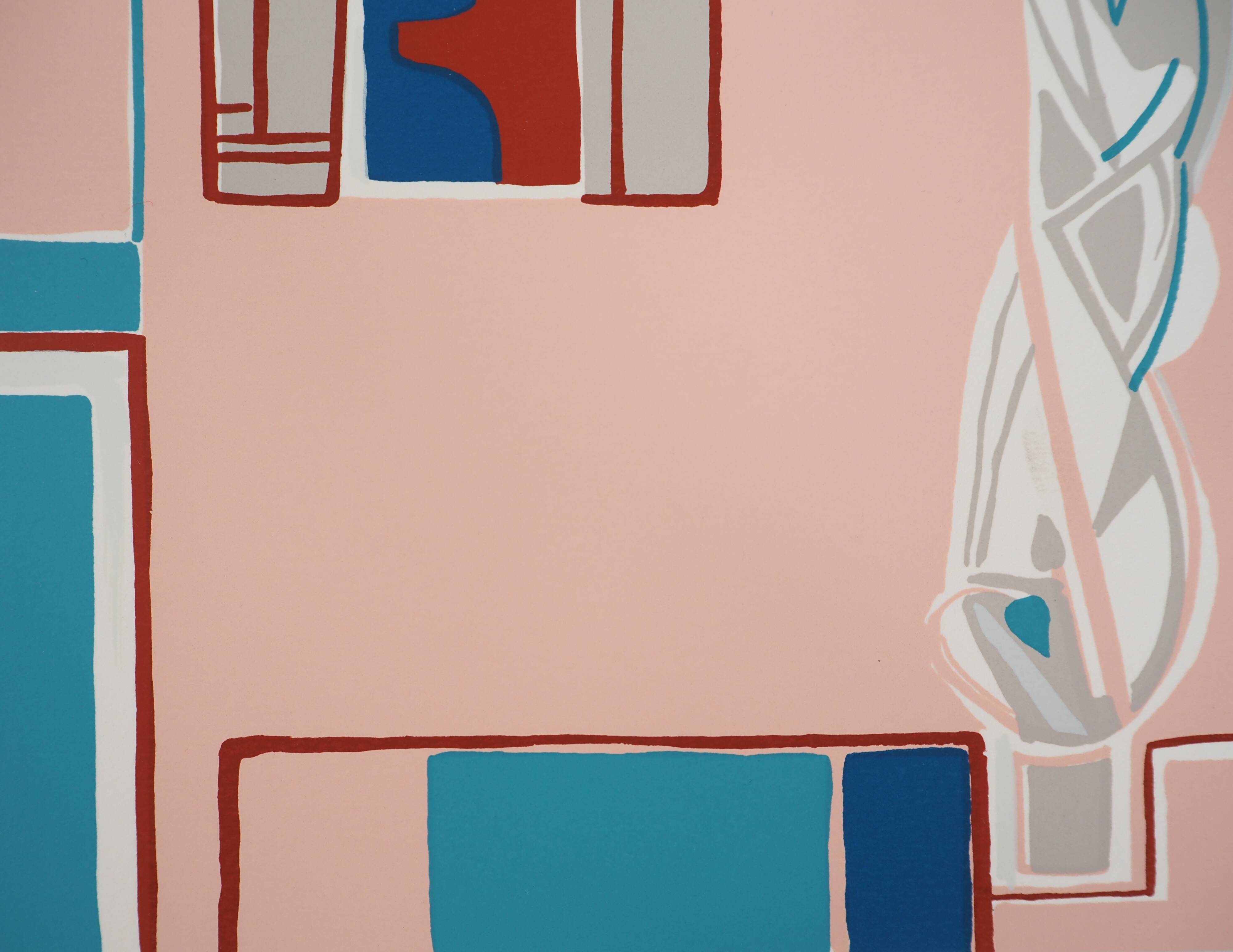 Françoise Gilot : La maison rose, sérigraphie originale