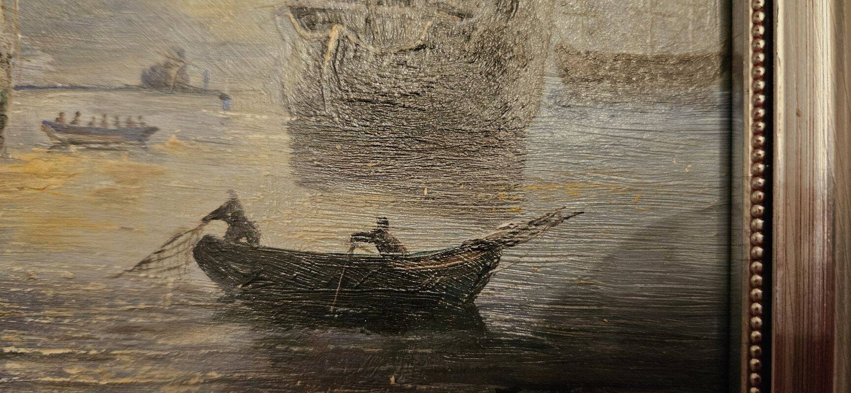TURNER Oil on Panel Marine