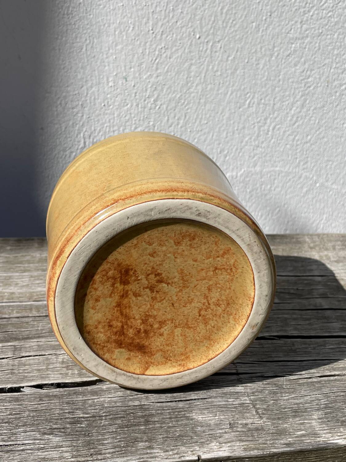 Antique glazed terracotta jug vase