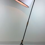Lampadaire vintage métal noir 1950