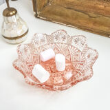 Vintage pink moulded glass bowl
