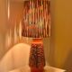 Upcycled ambient table lamp made from a Übelacker ceramic vase.
