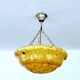 Art Deco amber glass pendant light, 1930s