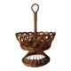 Wicker fruit bowl on a stand