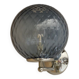 Contemporary "ballotton" blue murano glass wall sconce