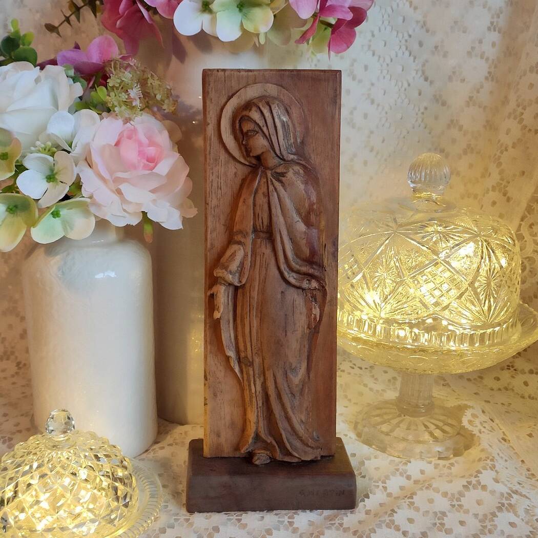 Virgin wooden sculpture