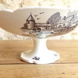 Antique compotier in rustic iron earth