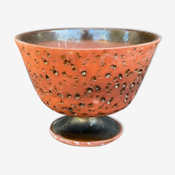 Jardinière pot de fleurs en céramique terracotta vintage « écorce de bouleau », Chamotte
