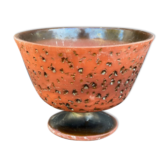 Jardinière pot de fleurs en céramique terracotta vintage « écorce de bouleau », Chamotte