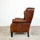 Vintage sheep leather wingback armchair by Lounge Atelier