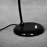 Vintage Bauhaus German Minimalist Black Metal Desk Lamp from Gebrüder Cosack Gecos, 1940s