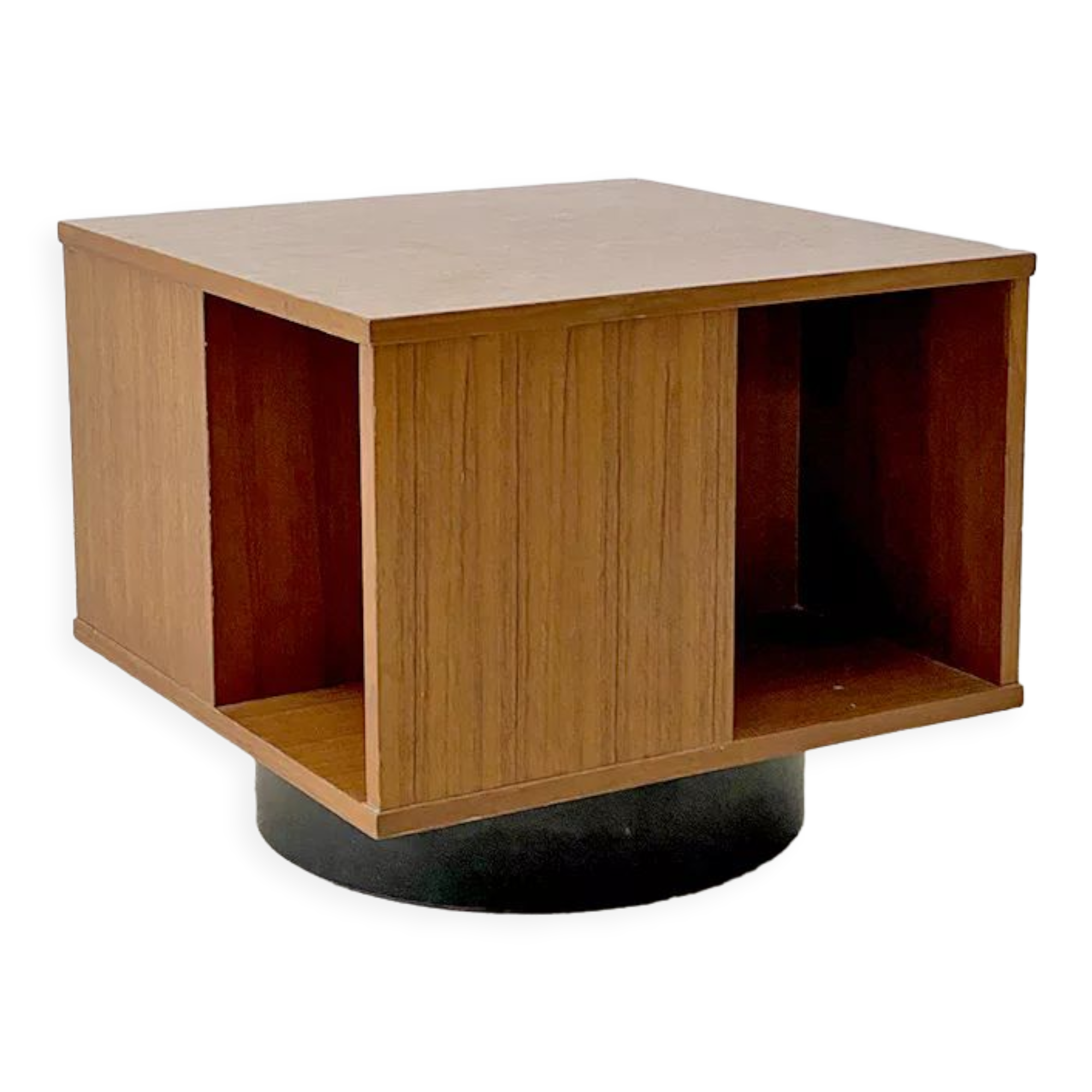 Rotating coffee table magazine holder