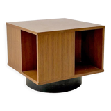 Rotating coffee table magazine holder