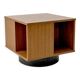 Rotating coffee table magazine holder