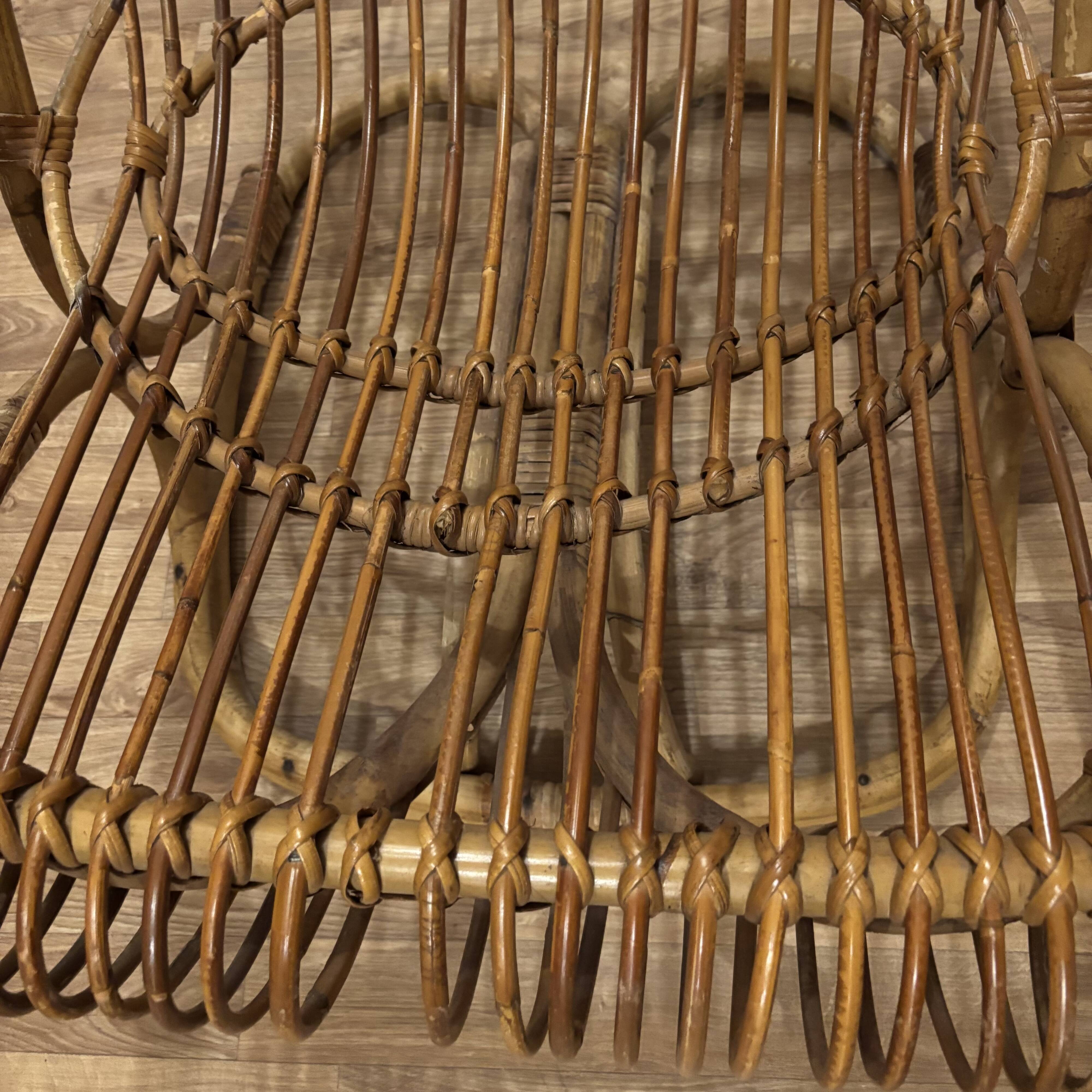 1960s rattan armchair