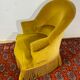 Toad armchair style Napoleon III Mustard
