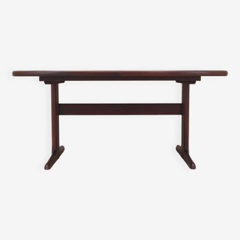 Table en acajou, design danois, années 1990, fabricant : Skovby