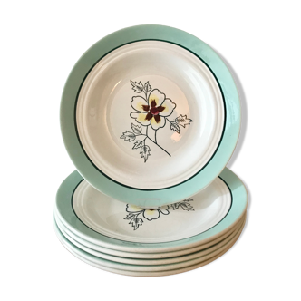 Set de 6 assiettes creuses Couleur mint