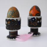 Scandinavian modern Collectable vintage Arabia Kalevala annual egg cups