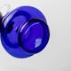 Murano cobalt blue glass carafe with clear handle and stopper - 1960s Italy, vintage mid-century design