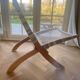 Chaise longue / fauteuil / monoplace rétro en rotin