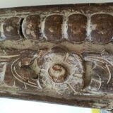 Miroir Shabby, cadre en bois sculpté