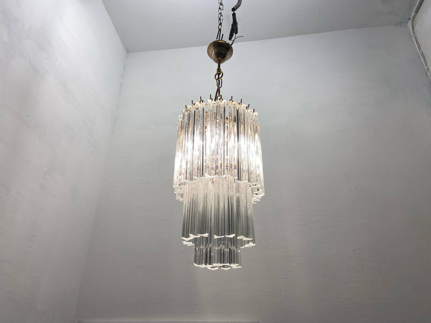 Murano Glass Trilobi Chandeliers Set of 2