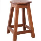 Old Burmese teak workshop stool