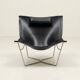 Black leather chair Semana, design by David Weeks for Habitat.