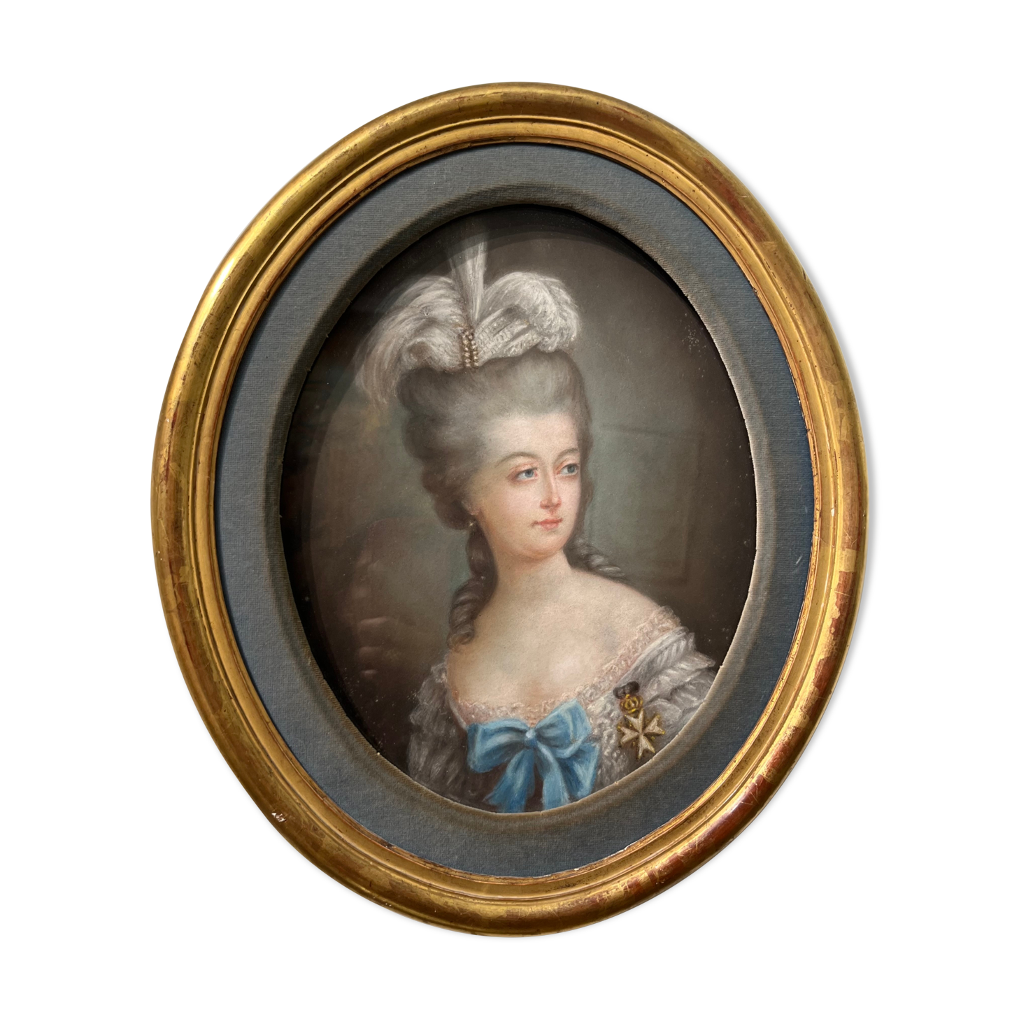 Pastel buste marquise