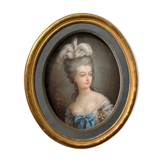 Pastel buste marquise