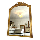 Antique mirror with 19th century pediment